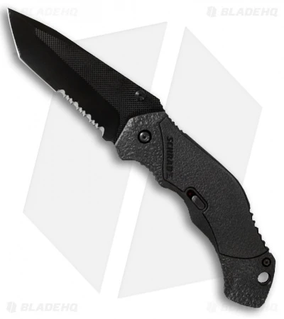 Schrade SCHA4BTS Tanto Spring Assisted Knife (3.375" Black Serr) 3 Schrade SCHA4BTS Tanto Spring Assisted Knife (3.375" Black Serr)