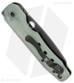 Spyderco M4 Smock Compression Lock Exclusive Knife Natural G-10 (3.5" Black) -Knife Discount Store Spyderco Smock Compression Lock Exclusive Knife Natural G 10 Black C240GM4PBK BHQ 126451 jr side