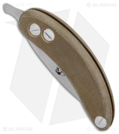 Woods Monkey By LT. Wright Banana Peel Drop Point 1/4 Green Micarta (2.5" Satin) 4 Woods Monkey By LT. Wright Banana Peel Drop Point 1/4 Green Micarta (2.5" Satin) - Image 2