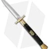 AGA Campolin 13" Bat Swinguard Automatic Brass/Ebony Wood (5.75" Satin Dagger) -Knife Discount Store aga 13in bat brass swing ebony dagger cm