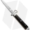 AGA Campolin 9" Francese Ring Pull Automatic Ebony Wood (3.7" Satin Flat) -Knife Discount Store aga francese ring ebony