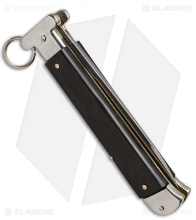 AGA Campolin 9" Francese Ring Pull Automatic Ebony Wood (3.7" Satin Flat) 4 AGA Campolin 9" Francese Ring Pull Automatic Ebony Wood (3.7" Satin Flat) - Image 2