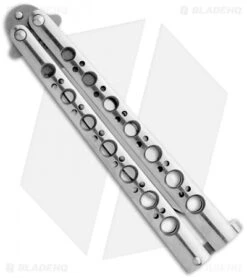 Benchmade 42 Balisong Knife Titanium Butterfly Knife T-Latch (Plain) BM42 7 Benchmade 42 Balisong Knife Titanium Butterfly Knife T-Latch (Plain) BM42 -Knife Discount Store benchmade 42 bali song t latch butterfly closed