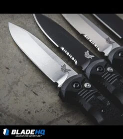 Benchmade 4400 Casbah Automatic Knife Black Grivory (3.4" Satin) -Knife Discount Store benchmade casbah variety sw black plain serr dl