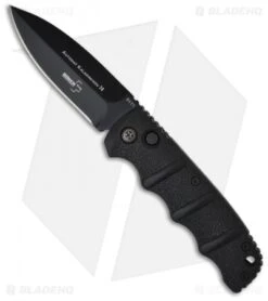 Boker Kalashnikov Dagger Automatic Knife Black Aluminum (3.25" Black D2)