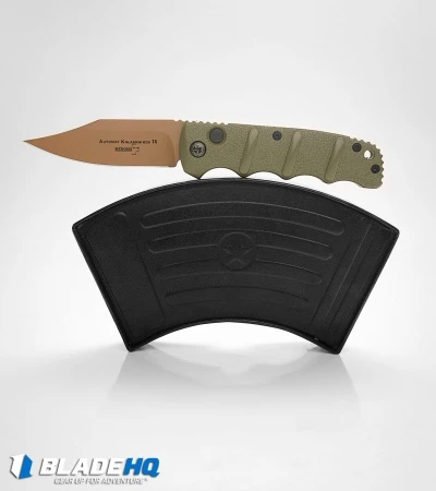 Boker Desert Warrior Kalashnikov Bowie Automatic Knife OD Green (D2 Copper) 6 Boker Desert Warrior Kalashnikov Bowie Automatic Knife OD Green (D2 Copper) - Image 4