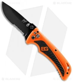 Gerber Bear Grylls Survival AO Spring Assisted Knife (3" Gray Serr) 31-002530