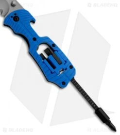 Kershaw Select Fire Knife Blue Multi-Tool (3.375" Bead Blast Plain) 1920BLSTWM -Knife Discount Store kershaw 1920blstwmx blue manual multi function open