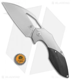Kizer Isham Megatherium Frame Lock Knife Carbon Fiber (3.6" Stonewash) Ki4502 -Knife Discount Store kizer isham megatherium sw cf Ki4502A1 BHQ 52403 dl size