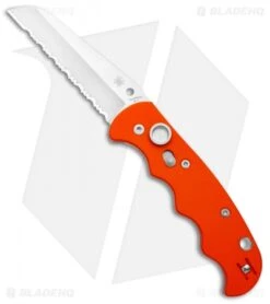 Spyderco Autonomy Automatic Knife Orange G-10 (3.75" Satin Serr) C165GSOR