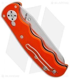Spyderco Autonomy Automatic Knife Orange G-10 (3.75" Satin Serr) C165GSOR -Knife Discount Store spyderco autonomy orange satin serr sc165gsor BHQ 34300 jr side