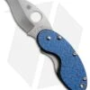 Spyderco Cricket Blue Nishijin Frame Lock Knife (1.9" Satin) C29GFBLP -Knife Discount Store spyderco c29gfblp cricket blue nishijin