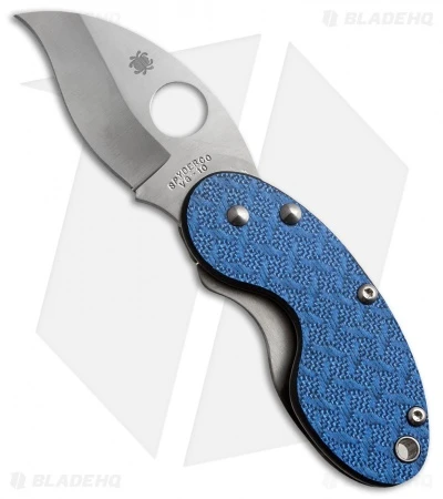 Spyderco Cricket Blue Nishijin Frame Lock Knife (1.9" Satin) C29GFBLP 3 Spyderco Cricket Blue Nishijin Frame Lock Knife (1.9" Satin) C29GFBLP