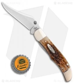 Case Kickstart Mid-Folding Hunter Assisted Knife Jigged Amber Bone (61265AC SS) 9 Case Kickstart Mid-Folding Hunter Assisted Knife Jigged Amber Bone (61265AC SS) -Knife Discount Store ssisted Opener Amber Bone Peach Seed Jig Mid Hunter Clip BHQ 86045 er bottlecap